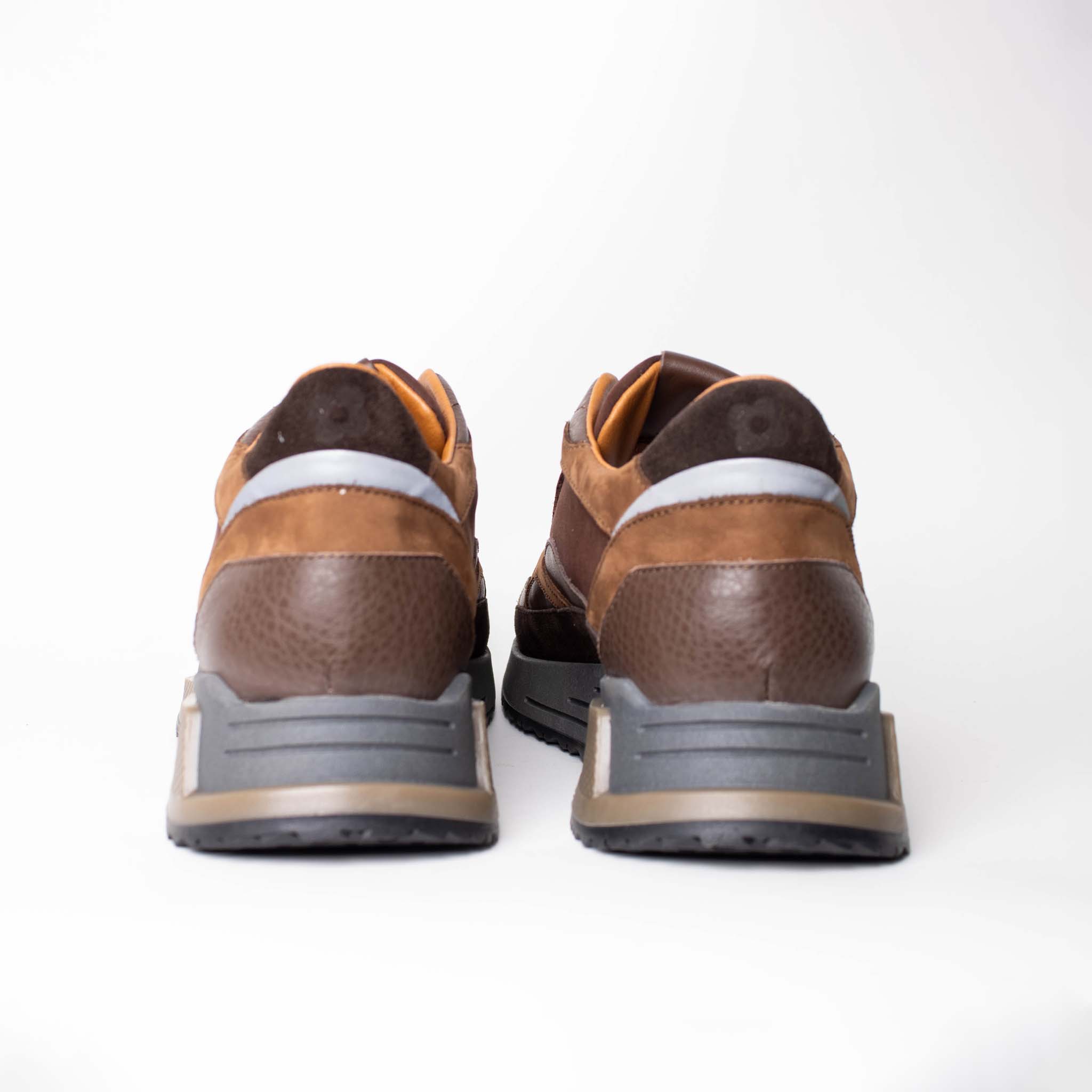 Lardini Brown leather and suede Sneakers - Fizigo