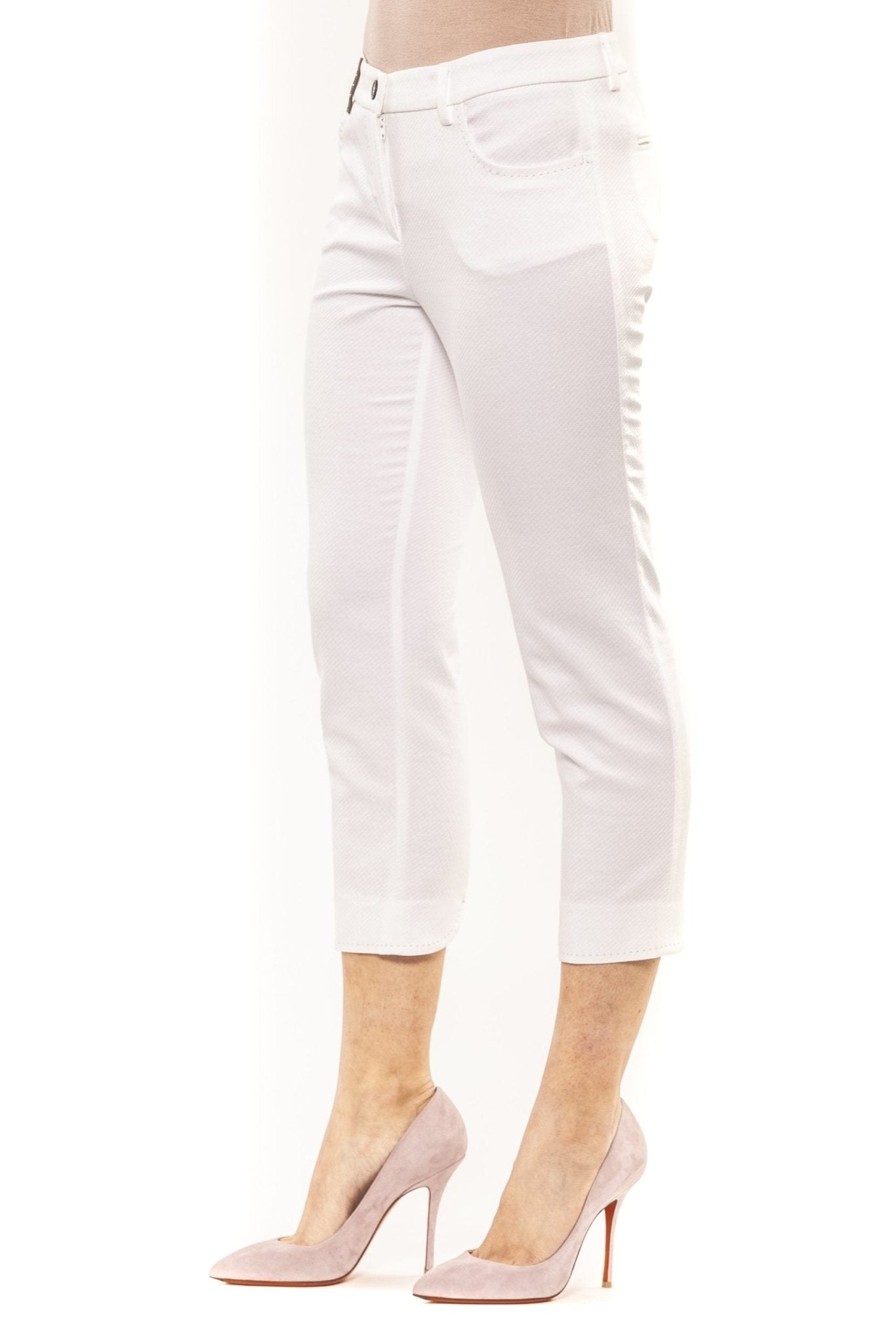 Peserico White Cotton Jeans & Pant - Fizigo