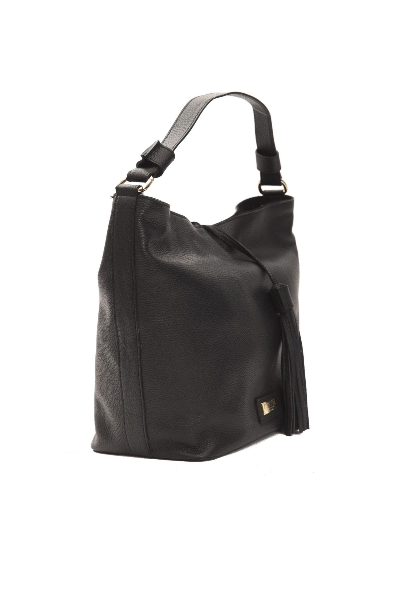 Pompei Donatella Black Leather Shoulder Bag - Fizigo