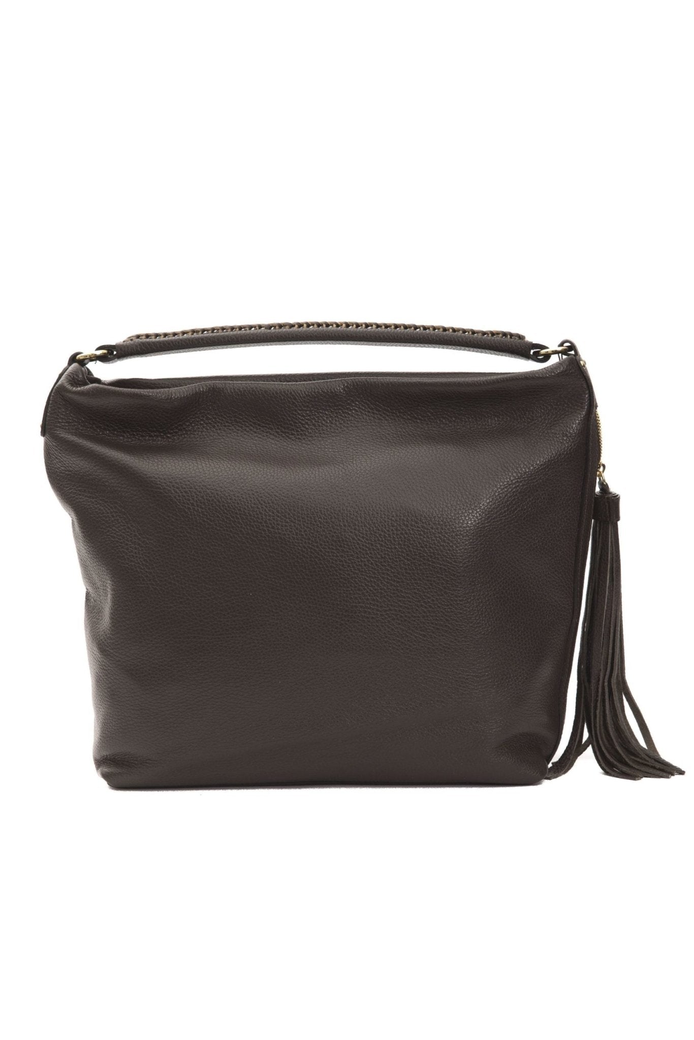 Pompei Donatella Brown Leather Shoulder Bag - Fizigo