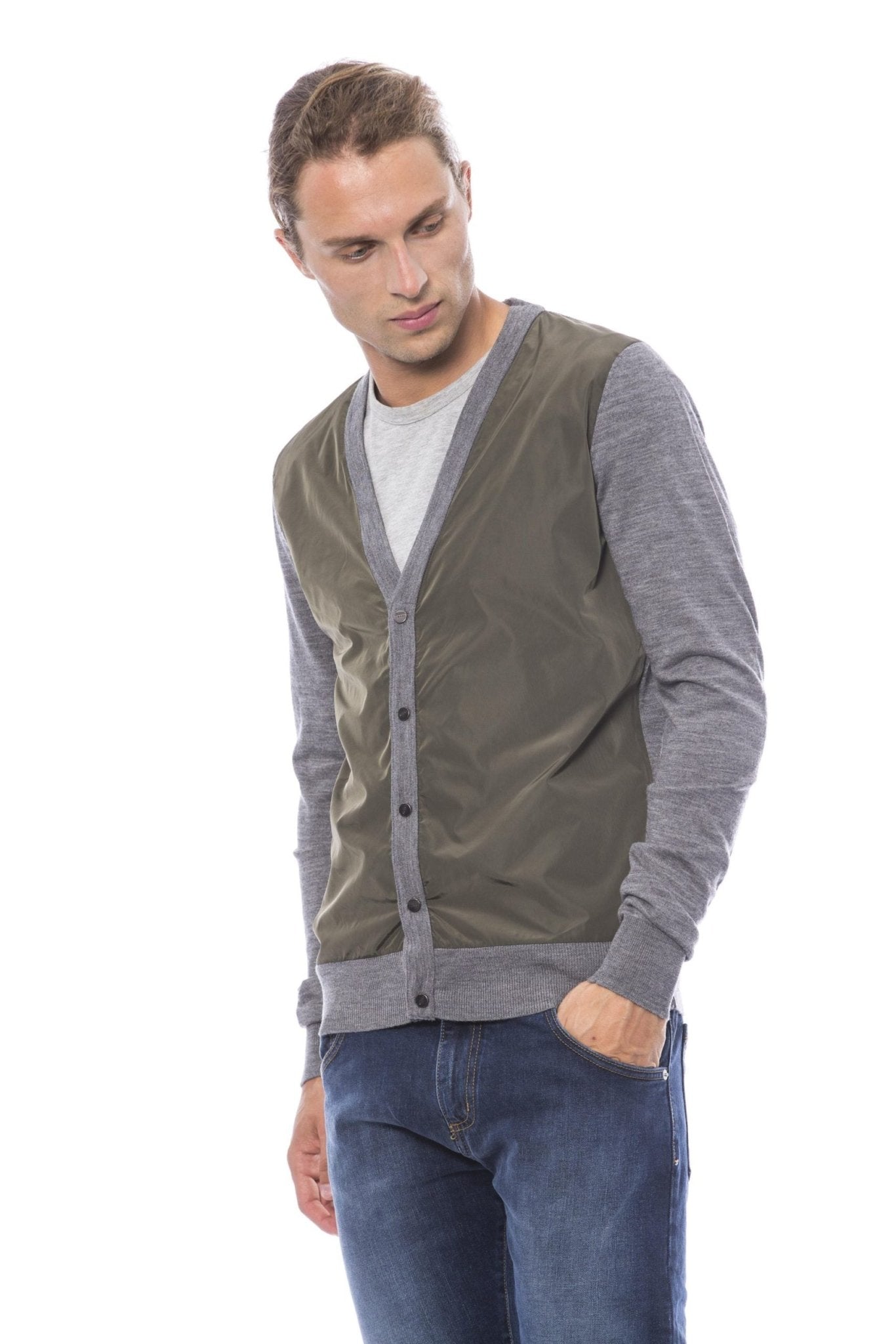 Verri Gray Wool Cardigan - Fizigo